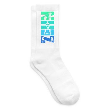 Geburtstag Kinder 10 Jahre alt Robotik Roboter - Tennissocken - Weiß - Rechts