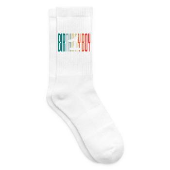 Erster Geburtstag Junge ich bin schon 1 Jahr - Tennissocken - Weiß - Rechts
