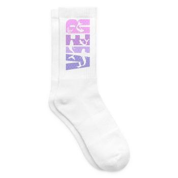 Kinder Geburtstag Mädchen 4 Jahre Meerjungfrau - Tennissocken - Weiß - Rechts