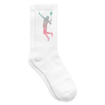 Badminton verpixelt Badmintonspieler Federball - Tennissocken - Weiß - Rechts