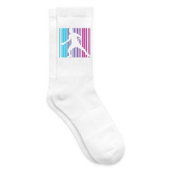 Tischtennis Ping Pong bunt Tischtennisspieler - Tennissocken - Weiß - Rechts