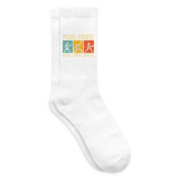 Padel-Power – Spiel, Schweiß, Wiederholung | Lustiger Retro-Pa - Tennissocken - Weiß - Rechts