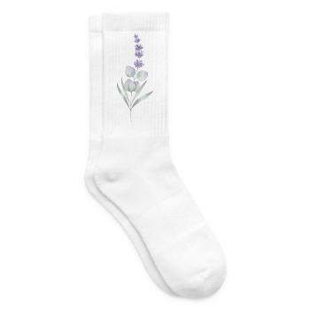 Lavendel- und Eukalyptus-Botanische Kunst - Tennissocken - Weiß - Rechts