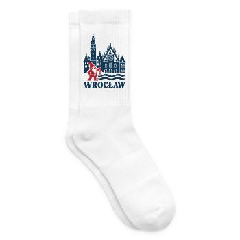 Wroclaw Zwerg und Rathaus - Tennissocken - Weiß - Rechts