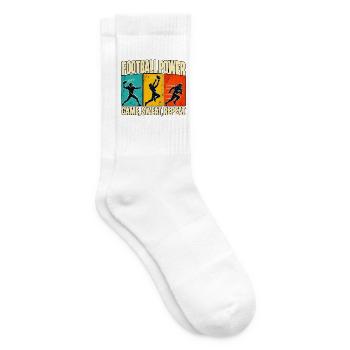 Football Power – Spiel, Schweiß, Wiederholung - Tennissocken - Weiß - Rechts