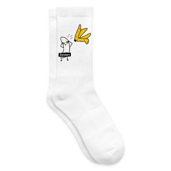 Banane zieht sich aus - Tennissocken - Weiß - Rechts