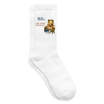 Eines Tages werden das die guten alten Zeiten sein - Tennissocken - Weiß - Rechts