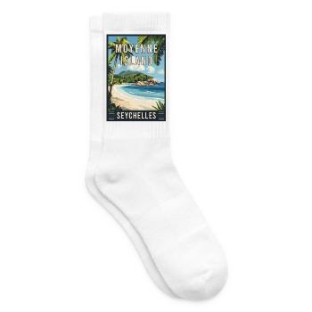 Entdecken Sie die Serenity of Moyenne Island auf den Seychellen - Tennissocken - Weiß - Rechts