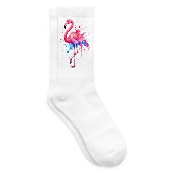 Niedlicher Flamingo Süße Flamingos - Tennissocken - Weiß - Rechts