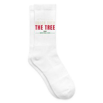 Knock Over The Tree - Weihnachten Familie - Tennissocken - Weiß - Rechts