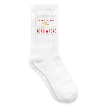 Weihnachts-Knast: Sang Every Song Wrong - Tennissocken - Weiß - Rechts