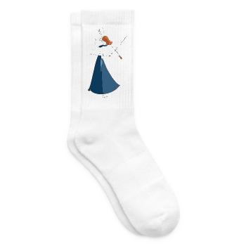Geigenmusik - Tennissocken - Weiß - Rechts