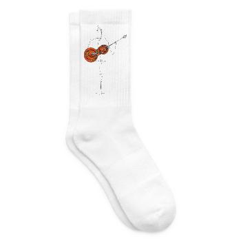 Abstrakte Gitarre in Bewegung - Tennissocken - Weiß - Rechts