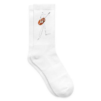 Gitarre - Tennissocken - Weiß - Rechts