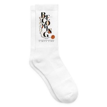 Werden braucht Zeit – Persönliches Wachstum - Tennissocken - Weiß - Rechts