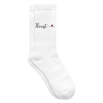 Florist mit Herz - Tennissocken - Weiß - Rechts