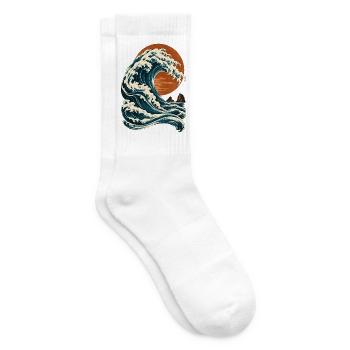 Meereswelle - Tennissocken - Weiß - Rechts