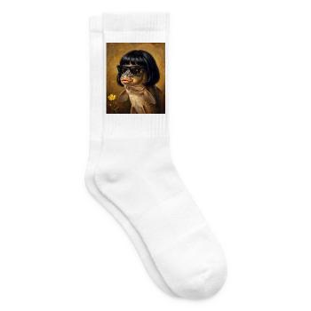 Lustige Karpfen Bob Haarschnitt - Tennissocken - Weiß - Rechts