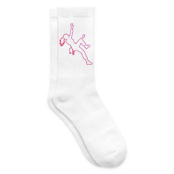 Die Bergsportlerinnen und Climbing passen zusammen - Tennissocken - Weiß - Rechts