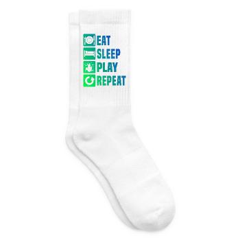 Geschenkidee für einen Schlagzeuger mit Schlagzeug - Tennissocken - Weiß - Rechts