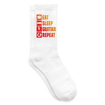 Konzertgitarre Geschenkidee für die Gitarren-Fanin - Tennissocken - Weiß - Rechts