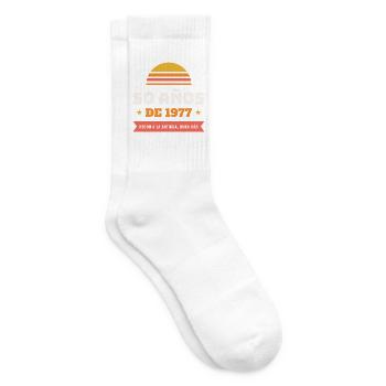50 Jahre 1977 - Tennissocken - Weiß - Rechts
