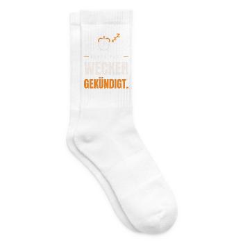 Rente 2027 Wecker - Tennissocken - Weiß - Rechts