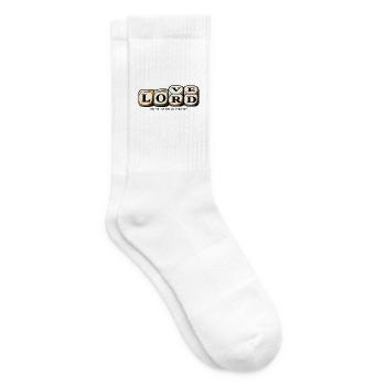 Love the Lord – Christliches Retro Glaubensmotiv - Tennissocken - Weiß - Rechts
