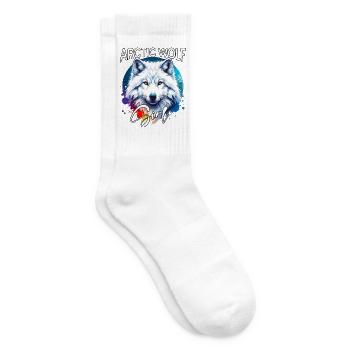 Arctic Wolf Mädchen Polarwolf - Tennissocken - Weiß - Rechts