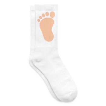 Babyfuß Geschenk zur Geburt Taufe - Tennissocken - Weiß - Rechts