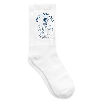 Finde deine Silhouette des wilden Strandes - Tennissocken - Weiß - Rechts