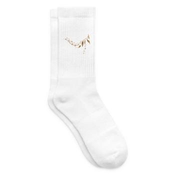 Pearl Elegance – Gold & Pearls - Tennissocken - Weiß - Rechts