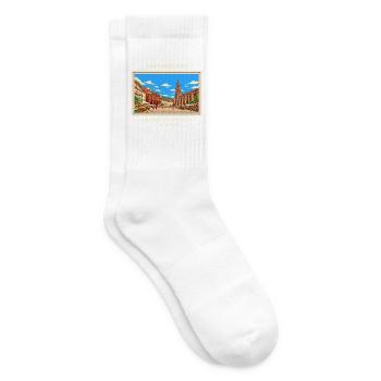 Deutschland Freiburg im Breisgau Vintage Reisemark - Tennissocken - Weiß - Rechts