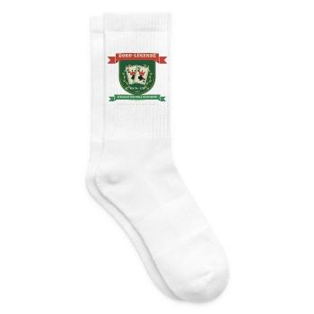 Doppelkopf Legende – Doko Kartenspiel Hochzeit - Tennissocken - Weiß - Rechts