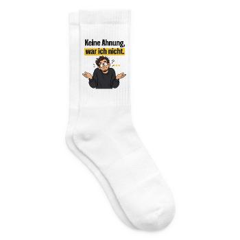 Keine Ahnung, war ich nicht - Tennissocken - Weiß - Rechts