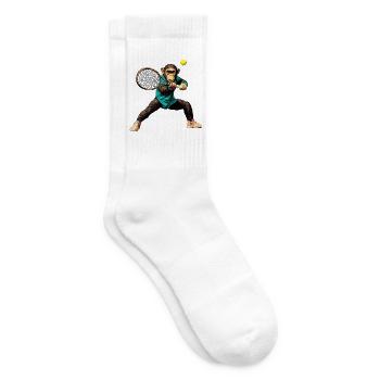 Tennis Schimpanse Affen - Tennissocken - Weiß - Rechts