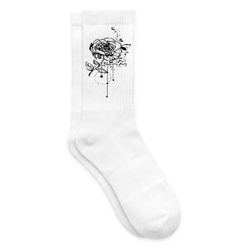 Rose - Tennissocken - Weiß - Rechts