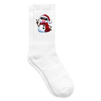 Cool Snowman Bubble Gum Sunglasses Christmas - Tennissocken - Weiß - Rechts
