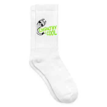 Empathy is cool freches Lama Empathie Mit Herz - Tennissocken - Weiß - Rechts