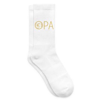 Opa mit Euro-Münze – Gold - Tennissocken - Weiß - Rechts