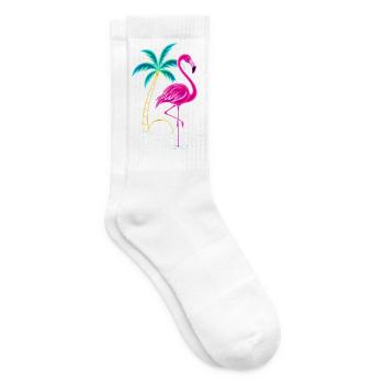 Niedlicher Flamingo Süße Flamingos - Tennissocken - Weiß - Rechts