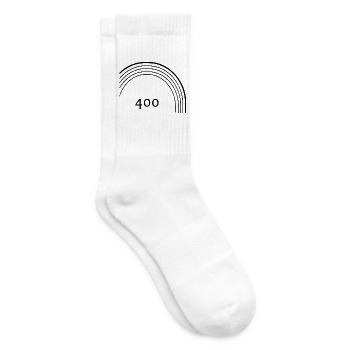 400 Meter Laufbahn - Tennissocken - Weiß - Rechts