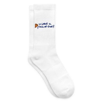 Lustiges Pizza Design für Pizza Lover - Tennissocken - Weiß - Rechts