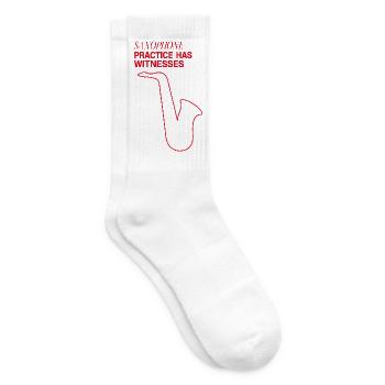 Saxophon – Saxophone Practice Has Witnesses - Tennissocken - Weiß - Rechts