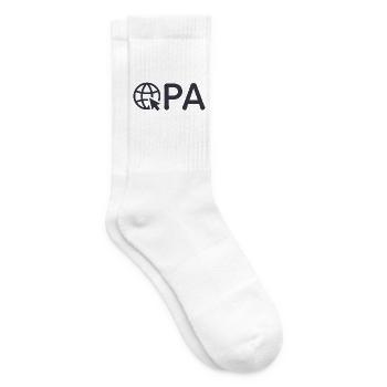 Opa mit Internet-Symbol – Schwarz - Tennissocken - Weiß - Rechts