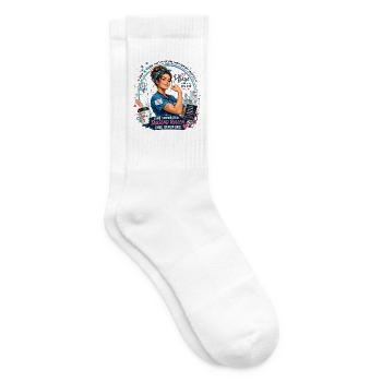 SchwesterPower: Tausend Rollen Berufung - Tennissocken - Weiß - Rechts