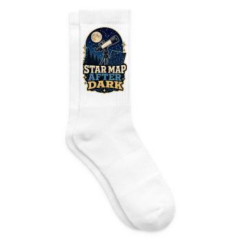 STAR MAP AFTER DARK - Tennissocken - Weiß - Rechts
