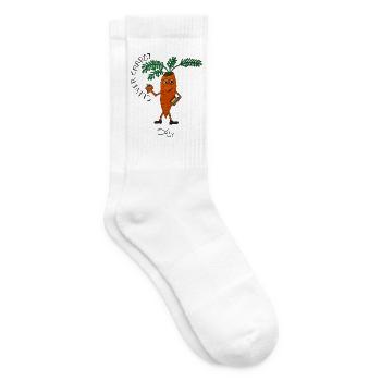 CleverCarrot – schlaue Karotte mit Büchern - Tennissocken - Weiß - Rechts
