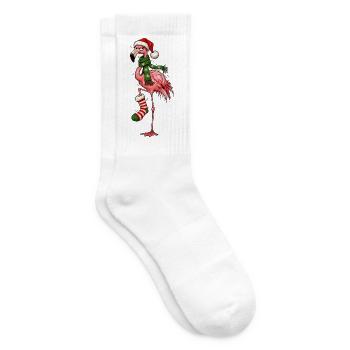 Mürrischer und kühler Weihnachtsflamingo - Tennissocken - Weiß - Rechts