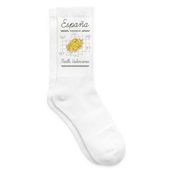 Valencianische Paella - Tennissocken - Weiß - Rechts